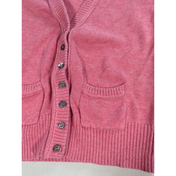 Hollister Womens Pink Button Front Cardigan Sweater Small 100% Cotton Logo - Picture 4 of 9